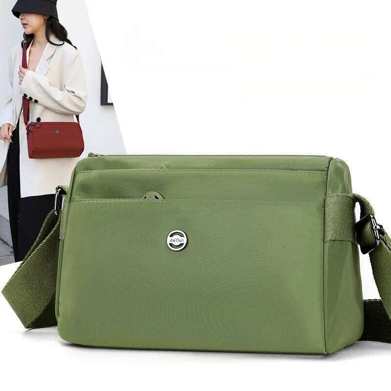 New Minimalist and Fashionable Shoulder Women's Oxford Fabric Casual Crossbody Multi Compartment Messenger Bag