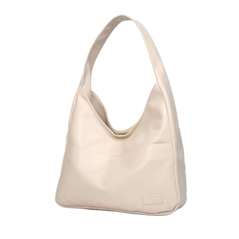 2025 New Lazy Style Soft Leather Tote Women Fashionable Shoulder for College Students Underarm Bag