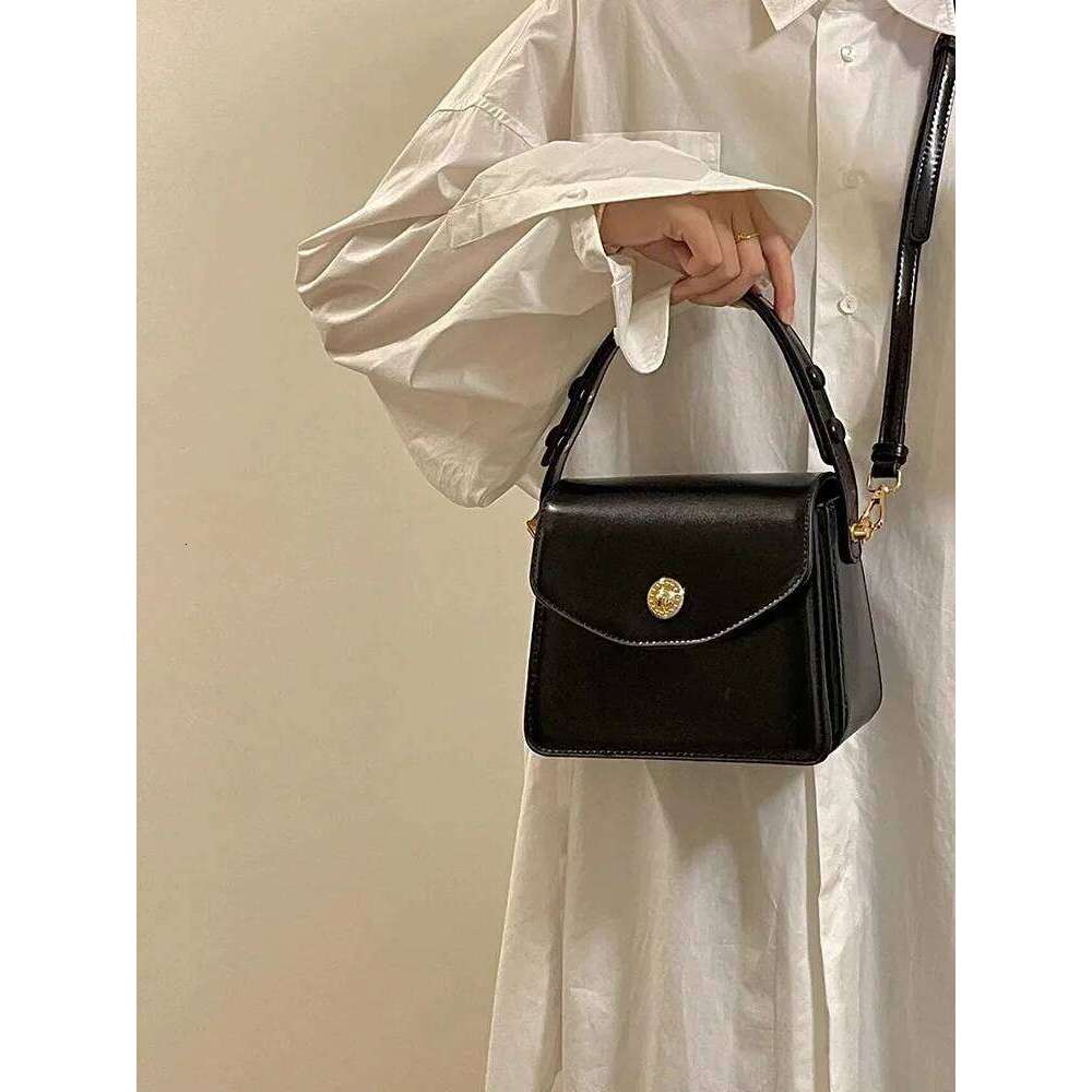 Vintage Small Square Messenger Bags for Women Fashion Ladies Shoulder Tote Purse Solid Color Female Top-handle Crossbody Bag