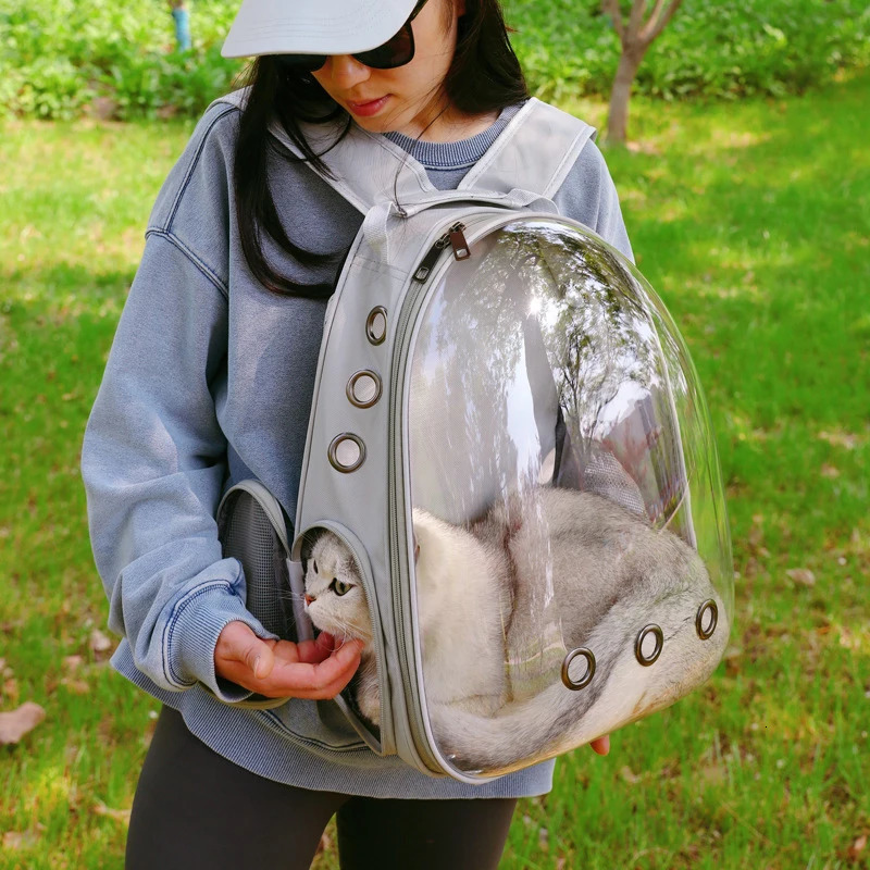 Pet Carrying Bag Space Pet Backpacks Breathable Portable Transparent Backpack Puppy Dog cat Transport Space Capsule Bags 250603