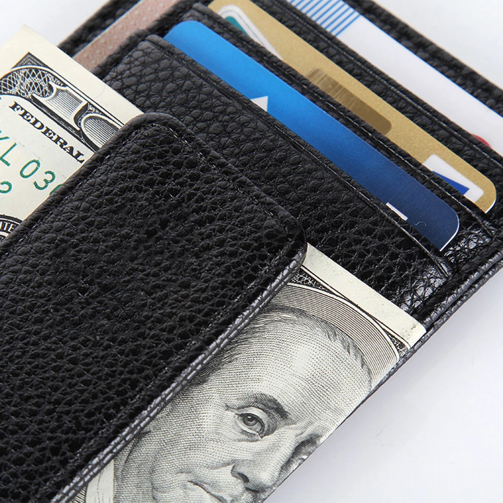 Men Ultra Thin Wallet Coin Purse Magnetic Buckle Business Card Holder Fine Milled Quality PU Material for Outdoor 250605