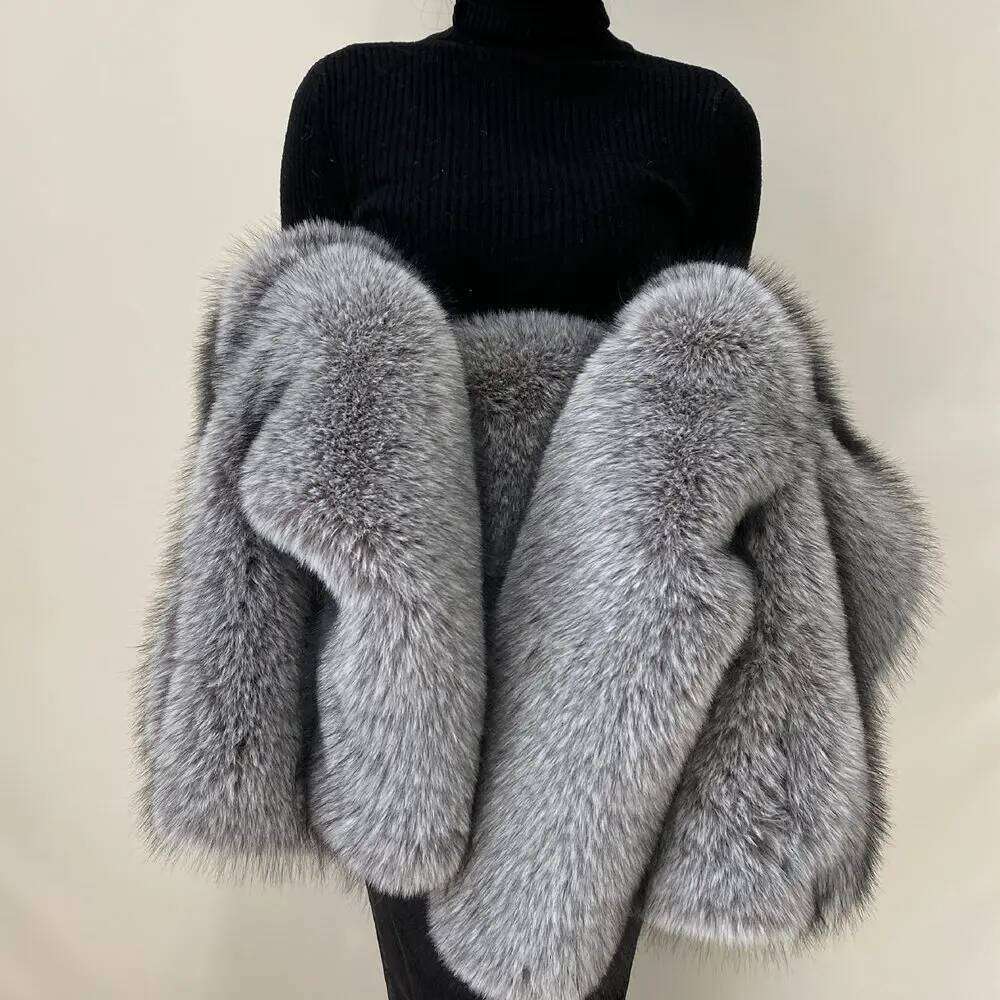 Street Fashion Faux Coat Women Winter Hot Cool Girls Fluffy Short Fur Fox Jacket luanyun