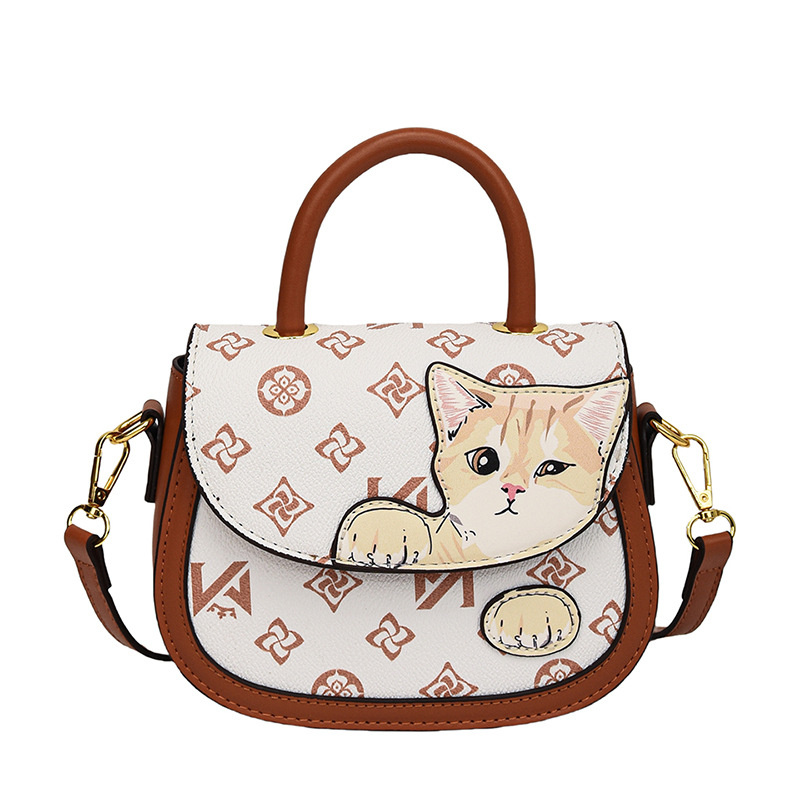 Designer bag free shipping 2025 new fashion casual trend high-end texture cartoon printed handbag crossbody bag for women