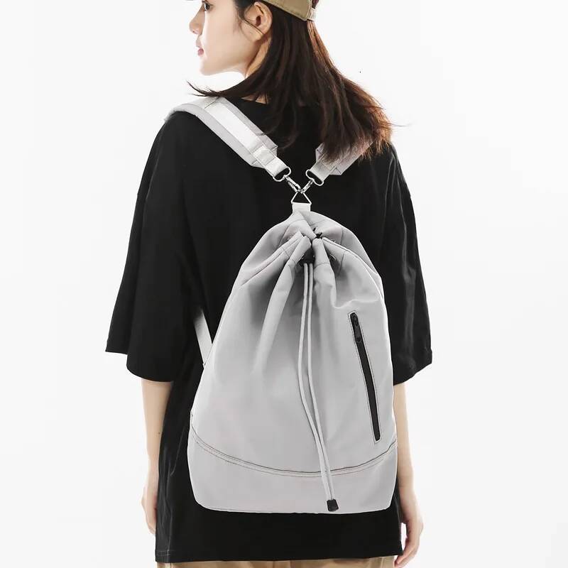 Gym Women Drawstring Backpack Large Capacity Shoulder Sling Bag Lightweight Travel Fiess Tote for Daily Commute