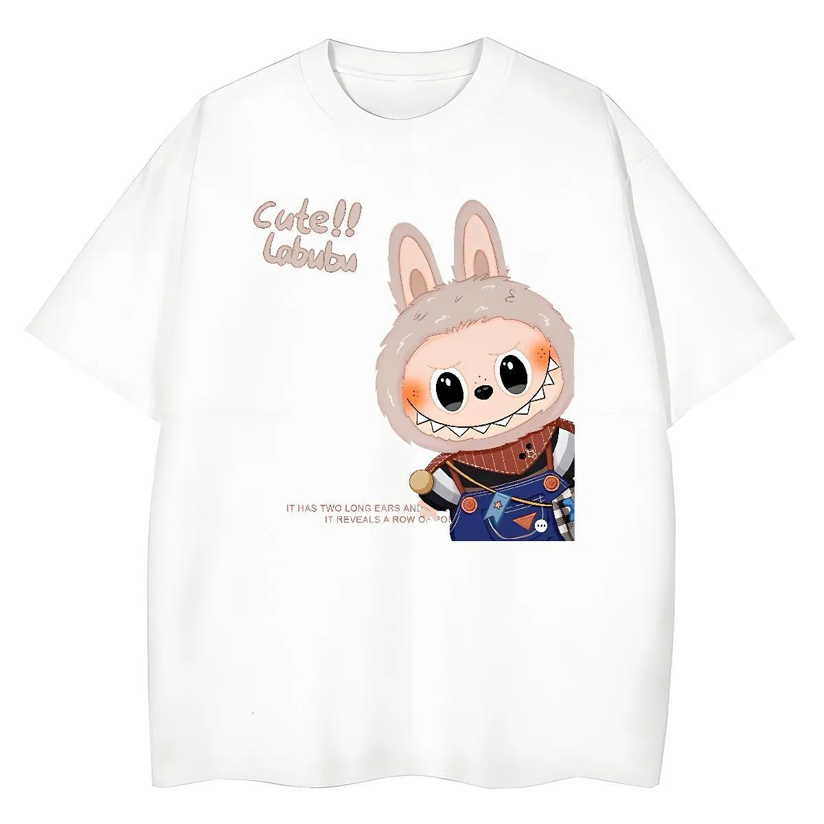 New Designer Man T Shirts LABUBU Short Sleeve O-Neck 230g 100% Cotton Mens Tshirts Street wear Hip Hop Custom Printing TOP Quality Tees Shirts