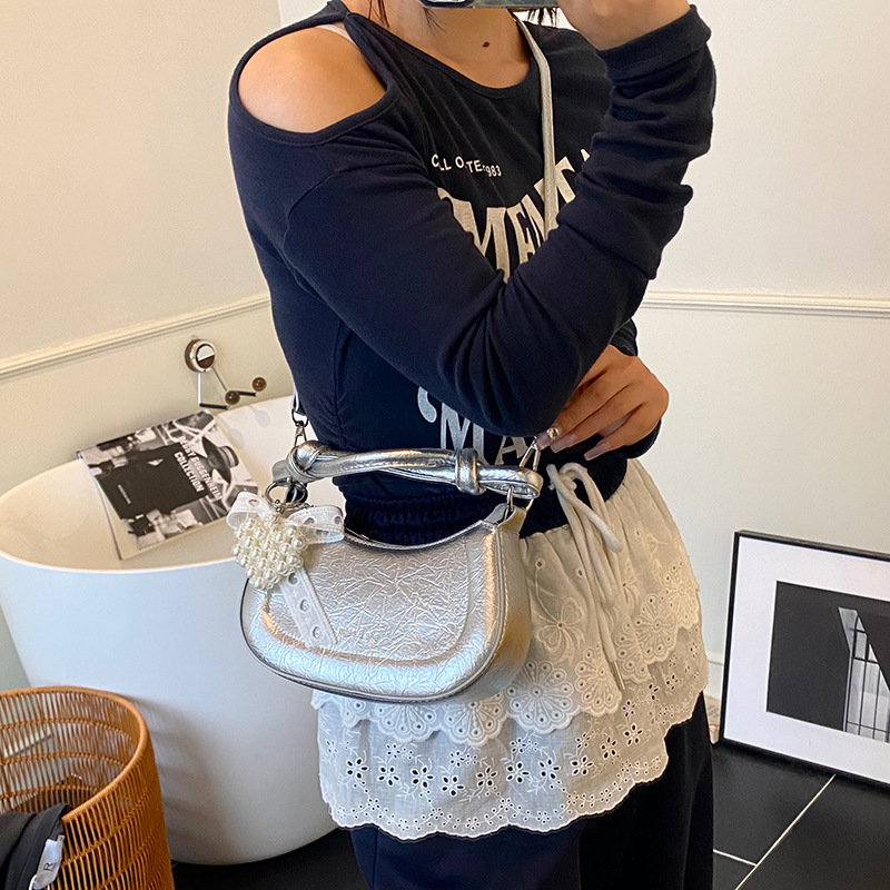 designer Korean Niche Saddle Bag Women's Bag 2025 New Fashion Handbag Underarm Bag Versatile Simple Shoulder Crossbod