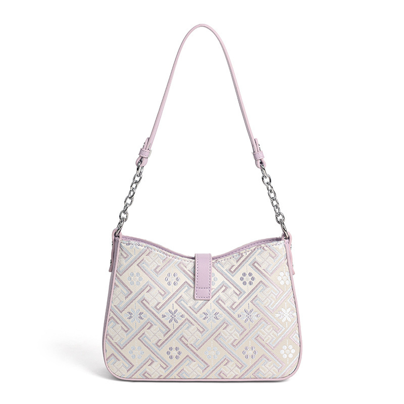 Free Shipping Designer 2025 Handbag New Ethnic Style Premium Single Shoulder Underarm Bag National Style Luxury Versatile Crossbody Bag Small Square B