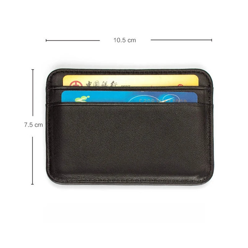Arrival Vintage Mens Genuine Leather Credit Card Holder Small Wallet Money Bag ID Card Case Mini Purse For Male 250605