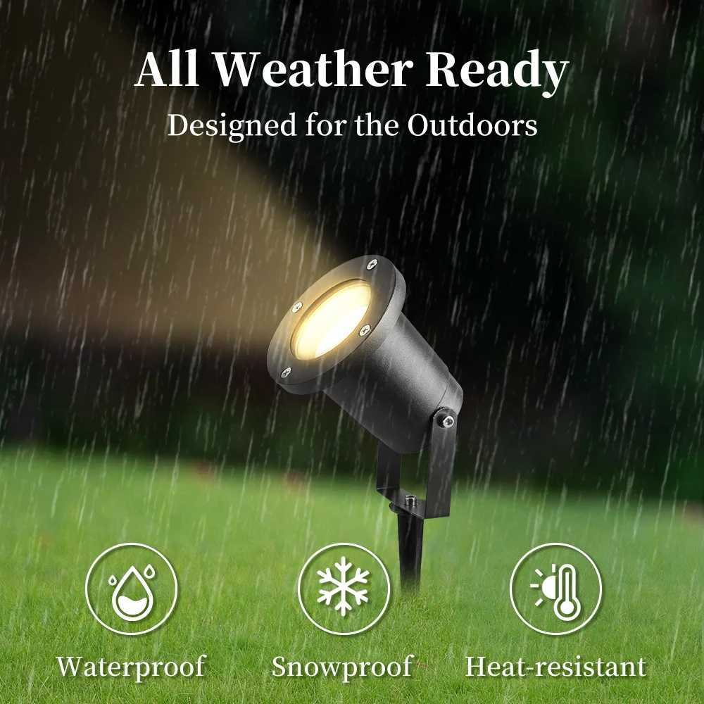 Outdoor LED Lawn Light GU10 Replaceable Bulb 85-265V Pathway Lamp Waterproof Garden Patio Lamp Landscape Spotlight Walkway Yard W250607