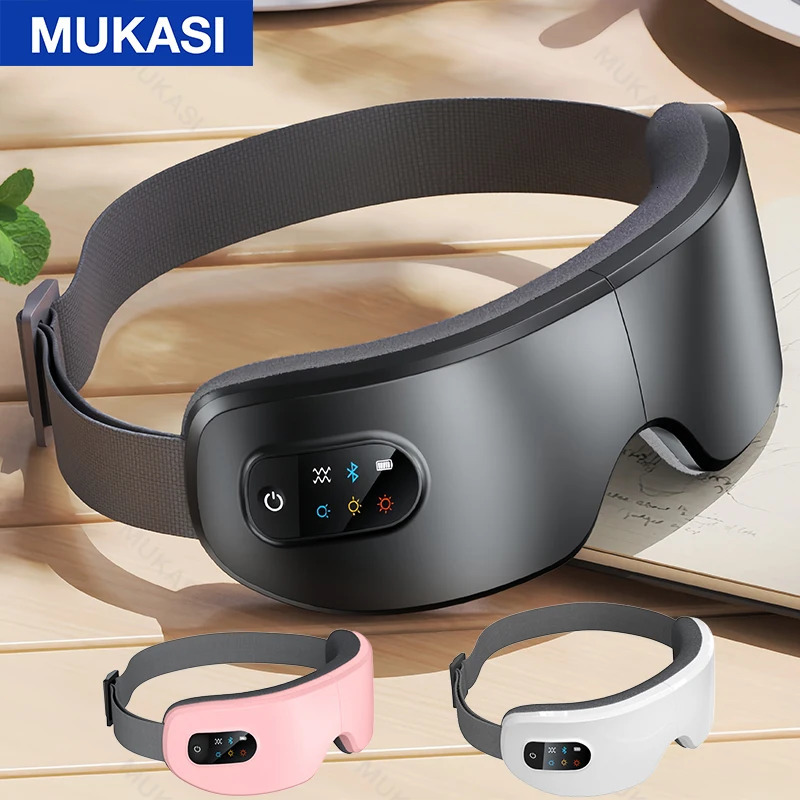 MUKASI Eye Massager with Vibration Bluetooth Music Smart Massage Eye Mask for Eye Relax Reduce Eye Strain Improve Sleep 250603