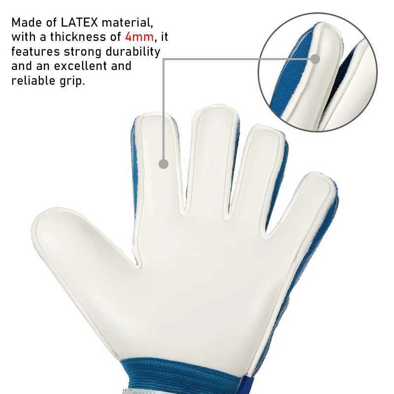 Childs Soccer Goalkeeper Gloves Teens Latex Thickened Protection Goalkeeper Gloves Football Goalie Non-slip Gloves for Training XJ250606