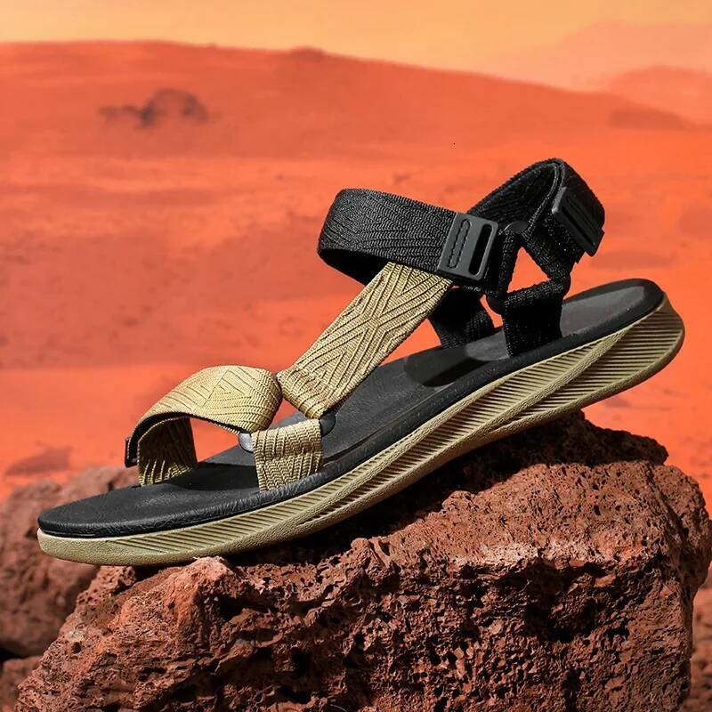 Ddmyoutdoor Men S Casual Breathable Black Sandals Non Slip Flip Flops High Quality Outdoor Beach Slippers Water Shoes Outdoor Shoes