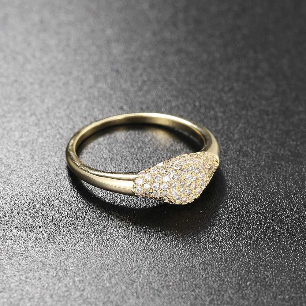 Trend Stacking Matching Rings For Women Gold Color Crystal Zircon Ring For Teen Girls Korean Fashion Jewelry Accessories R725 W250606