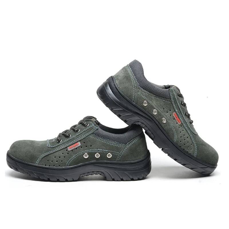 Ddmyoutdoor New Men Steel Toe Work Boot Breathable Slip On Work Boots Sneakers Shoes Anti Smashing Piercing Safety Outdoor Shoes