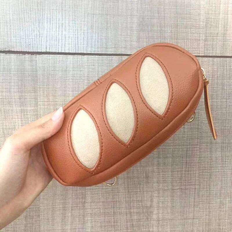 1Pc Creative Bread Design Women Crossbody Funny Cute Shoulder Bags Vintage Trend Cosmetic Bag Small Female Purses