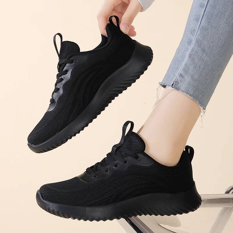 ddmyoutdoor Summer Breathable Women S Running Platform Lightweight Lace Up Training Shock Absorbing Outdoor Walking Casual Vulcanized Shoes Outdoor Sh