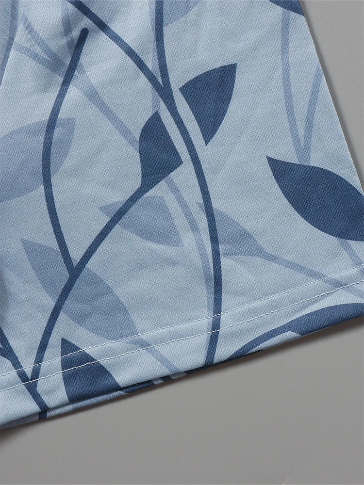 Summer plus Size Womens VNeck Printed Pattern Dress Loose Pullover 2025 Fashion Casual Maxi 250526