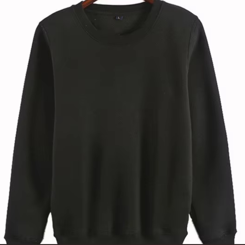 Comfortable Mens Sweatshirt with Water-Washed Finish & Eye-Catching Patterned Collar