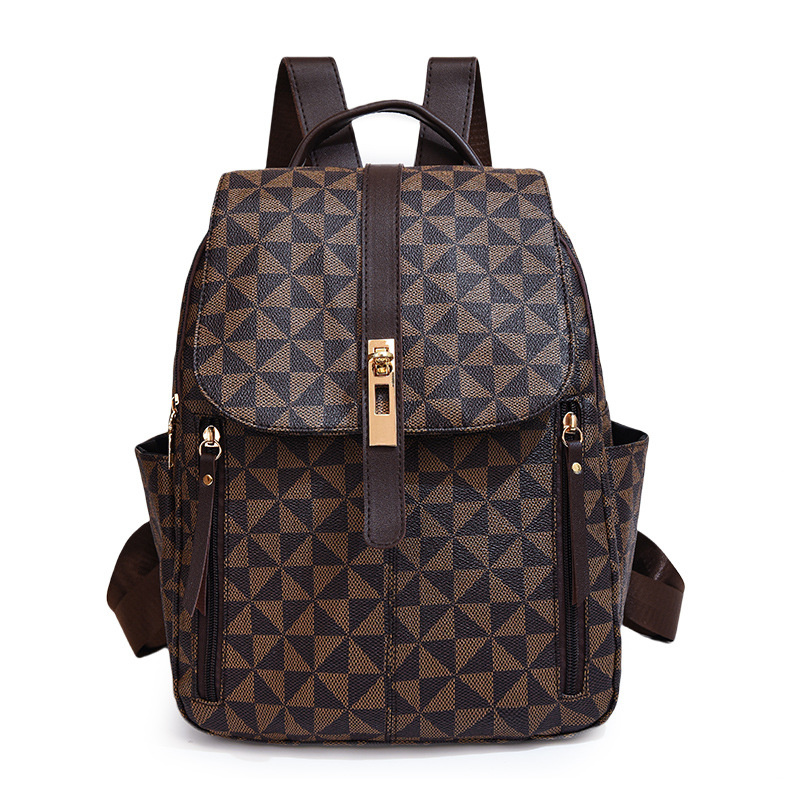 Designer bag free shipping 2025 new fashion light luxury high-end texture printed large capacity fashion backpack for womens