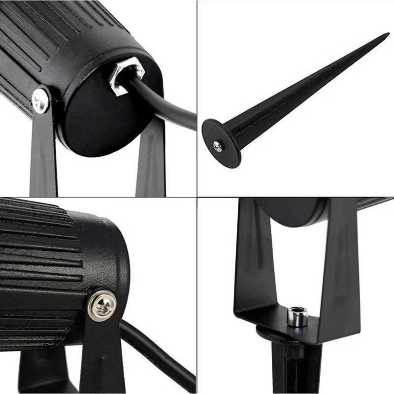 LED Lawn Light Lamp RGB Waterproof Spotlight Green Yellow Courtyard Landscape Illuminated Trees Lights Ground Mounted Floodlight W250607