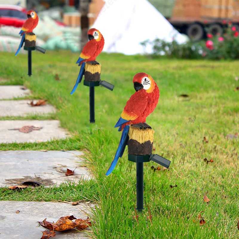 New LED Solar Resin Parrot Ground Plug-in Lamp for Outdoor Courtyard Garden Lawn Landscape Decoration Atmosphere Lighting W250607