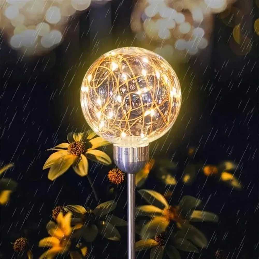 Solar Ball Reed Light Garden Park Villa Garden Decoration Plug Light Copper Wire Lawn Lamp for Home Party Holiday Decoration XJ250606