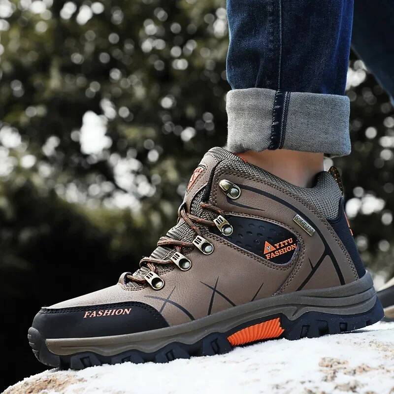 Ddmyoutdoor Outdoor Black Men S Winter Sneakers Waterproof Size Hiking Warm Plush High Top Trekking Shoes Zapatillas De Hombre Outdoor Shoes