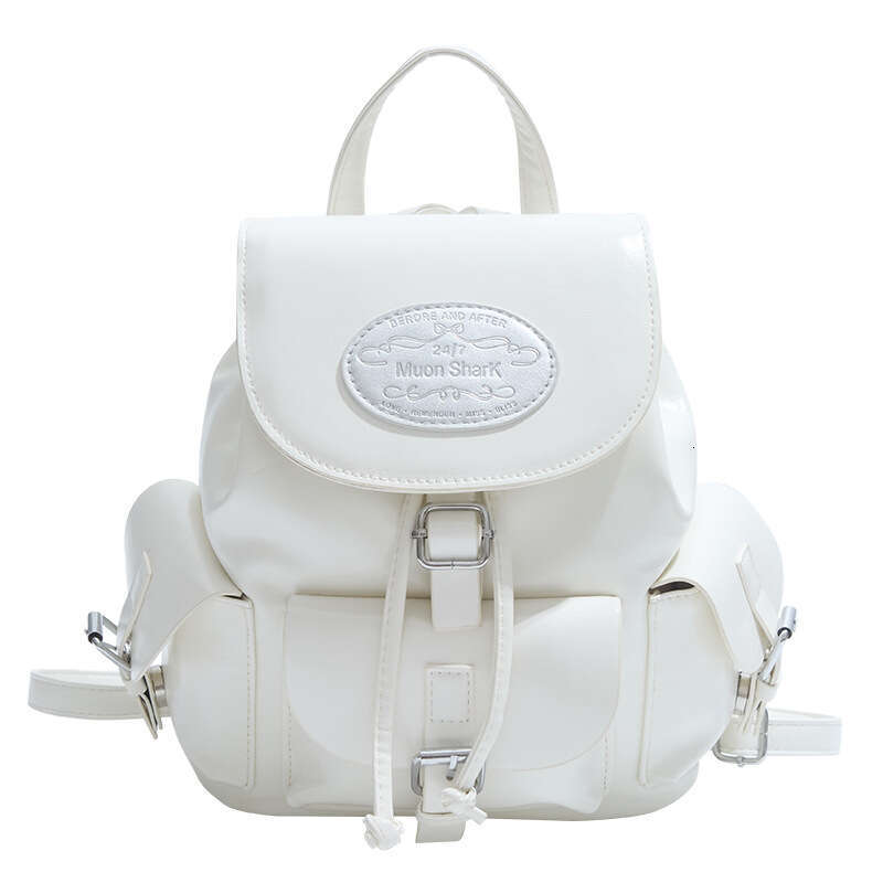 Korean Simple Fashion Double Shoulder Bucket Bag for Women 2025 Summer New Personality Versatile College Style Commuter Backpack