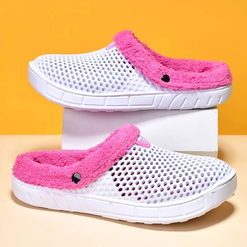 Ddmyoutdoor MAEDEF Men Winter Slipper Warm Plush Women Shoe Soft Couple Indoor Home Slides Anti Slip Faux Fur Solid House Casual Man Sandals Beach Sho