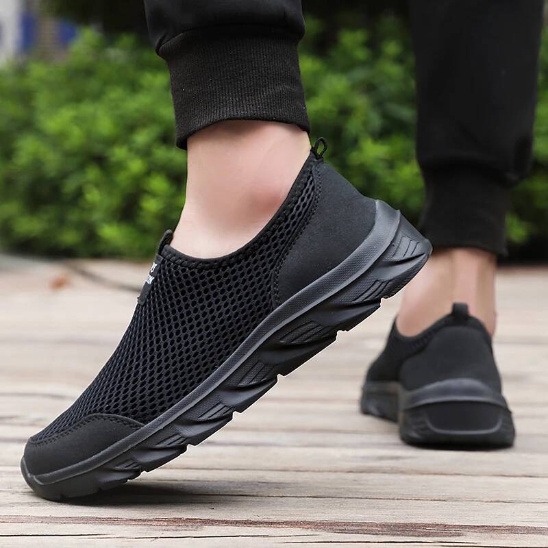 Ddmyoutdoor Sneakers Summer Casual Men Mesh Breathable Outdoor Non Soft Sports Shoes Slip On Sneaker Lightweight Running Shoe Outdoor Shoes