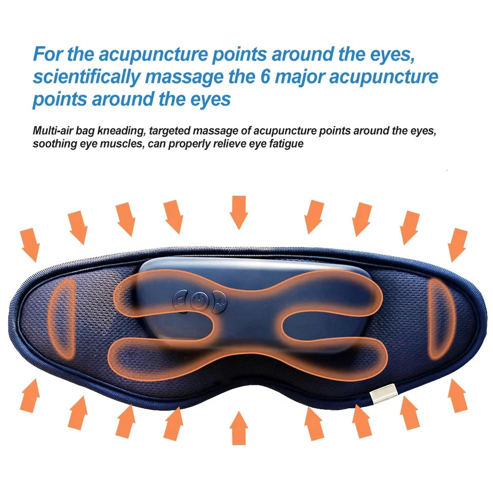 EMS Intelligent Airbag Vibration Bluetooth Music Heating Eye Massager for Relieving Eye Fatigue and Improving Sleep Eye Care 250603