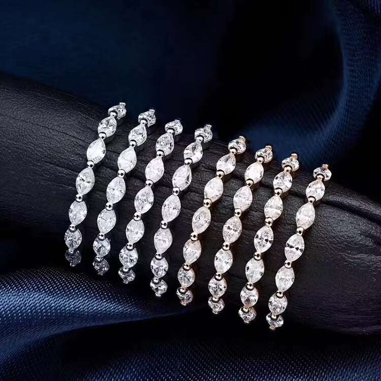 Luxury Custom Made 9K/10K/14K/18K Solid Gold Ring Oval Cut Moissanite Eternity Engagement RIngs Jewelry Women