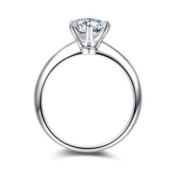 925 Sterling Silver Zircon Adjustable Womens Engagement Ring Wedding Jewelry Wholesale XJ250707