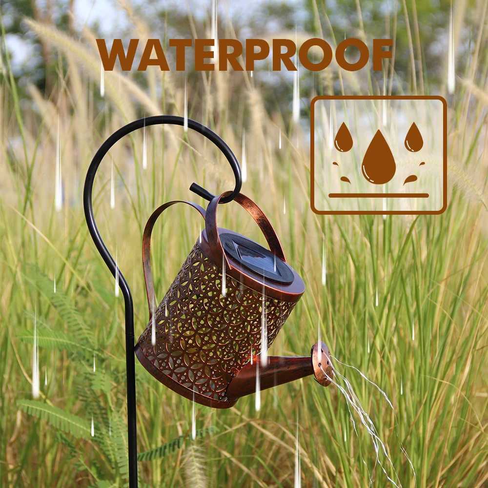 Hanging Kettle Lantern Light LED Solar Watering Can Light Outdoor Garden Decoration Waterproof Villa Path Lawn Yard Terrace Lamp XJ250606