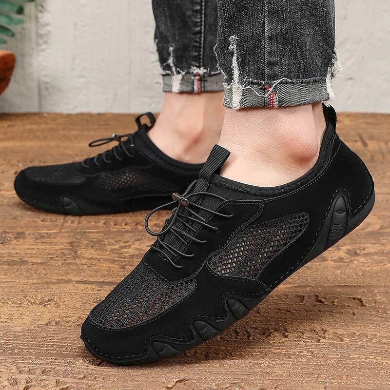 Ddmyoutdoor Man Sneaker Lightweight Mesh Handmade Loafers Sports Flat Bottom Driving Outdoor Mocasin Shoes Zapatos De Hombre Outdoor Shoes
