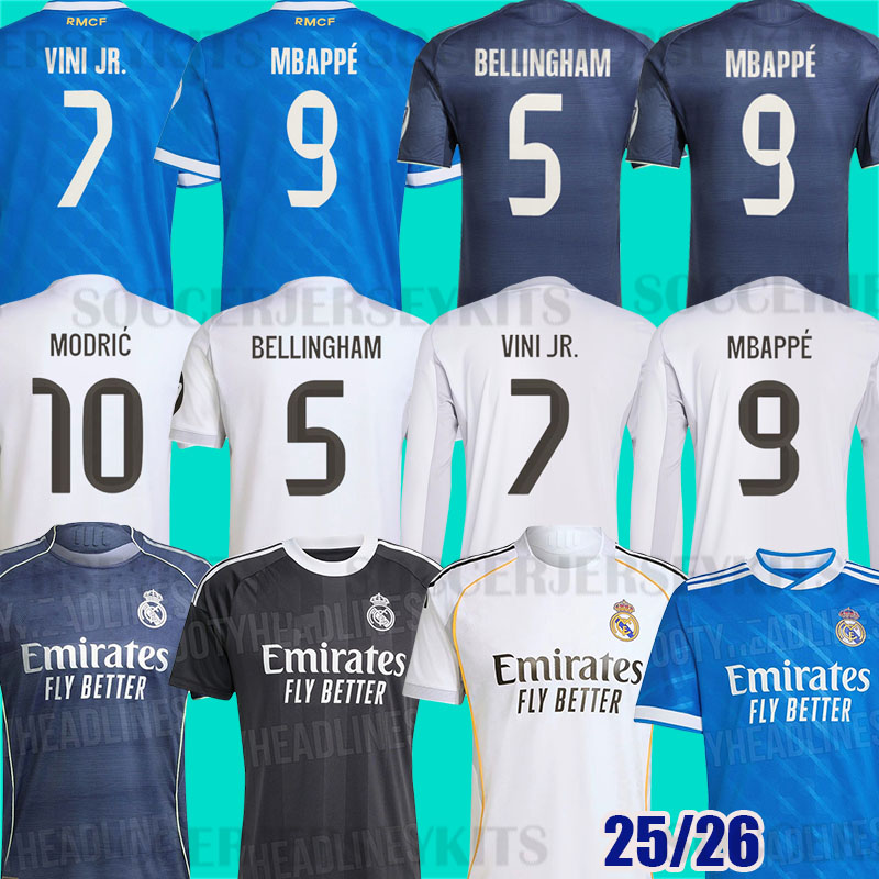 25 26 camiseta reals madrids soccer jersey MBAPPE BELLINGHAM maillot kids football jersey real madridsoccer jersey T -Shirt MODRIC VINI JR men kits football shirts