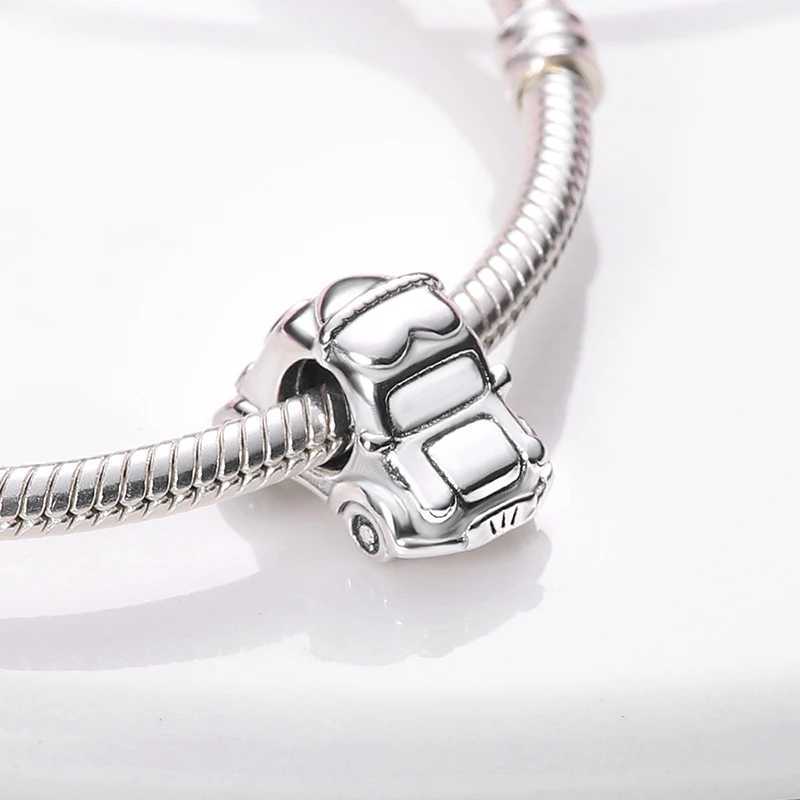 Hot Sale 925 Silver Car Bicycle Pendant Charm Beads Fit Pandach Original DIY Bracelets Party Fashion Birtay Gifts Fine JewelryXJ250607