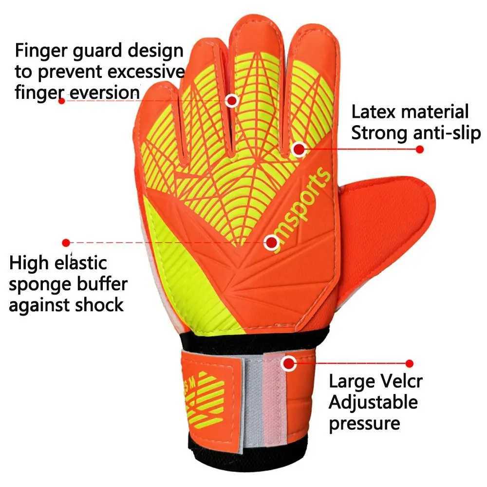 Finger Protection Goalkeeper Gloves Non-Slip Durable Football Goalkeeper Gloves Wear-Resistant Handguard Latex Soccer Gloves XJ250606