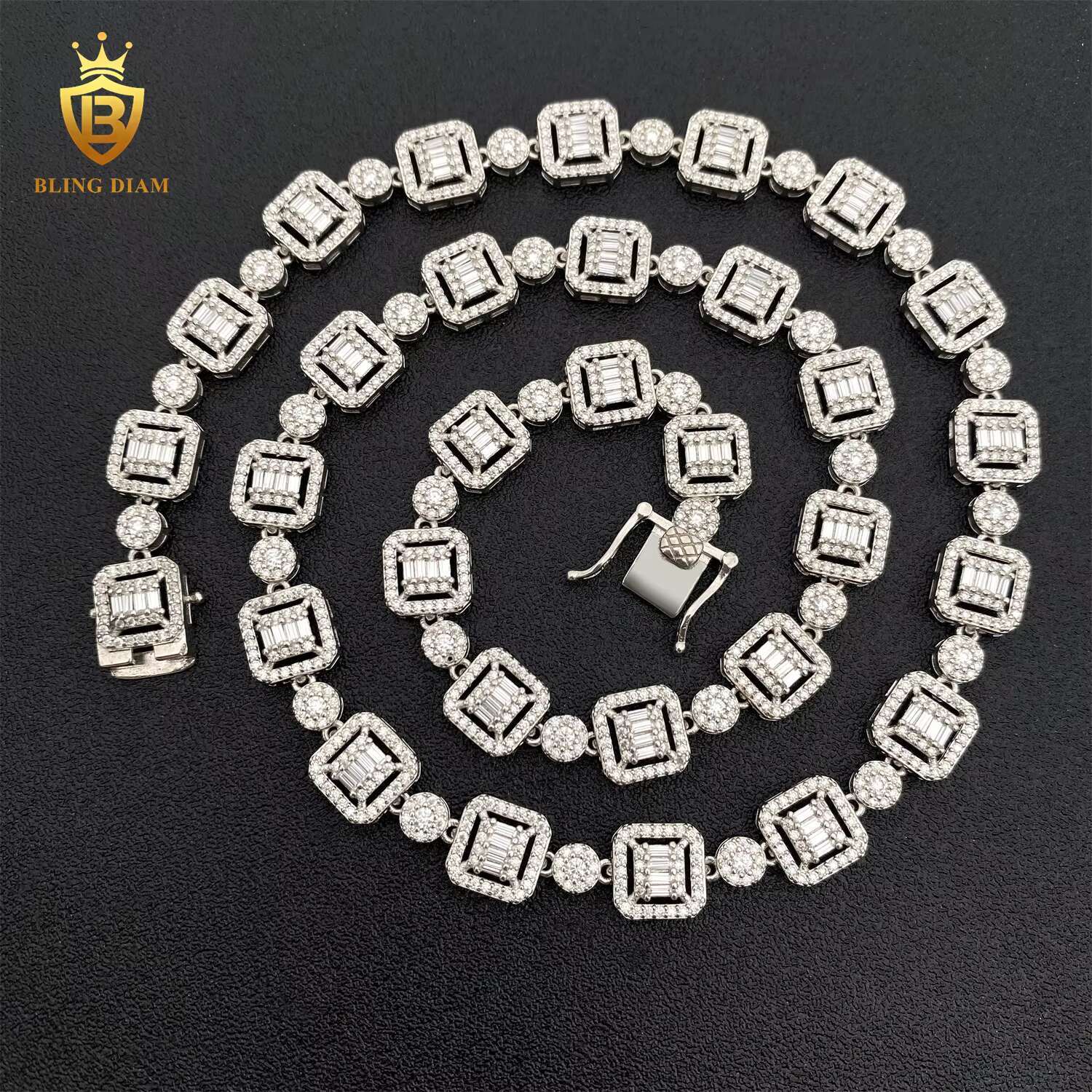 2025 Fine Jewelry 925 Silver Brilliant Cut D Color Moissanite Tennis Bracelet Chain Moissanite Bracelets Bangles