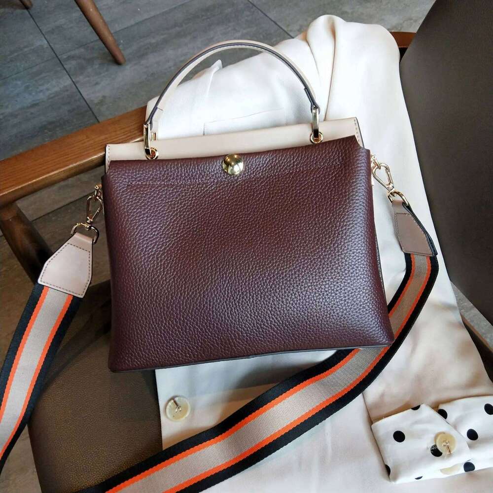 100% Genuine Leather Tote Famous Brand Design Women's Handbag All-Match Real Skin Cross Body Bag Classic Satchel Purse 250608