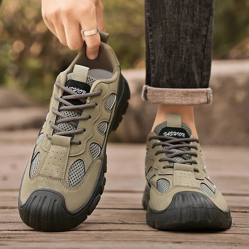 Ddmyoutdoor Summer Men S Trekking Sneakers Breathable Travel Walking Non Slip Outdoor Hiking Shoes Man Zapatillas De Hombre Outdoor Shoes