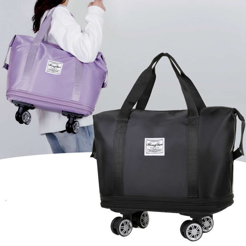 Universal Wheel Expandable Luggage New Large Capacity Dry Wet Separation Storage College Student Short Trip Travel Bag for Women