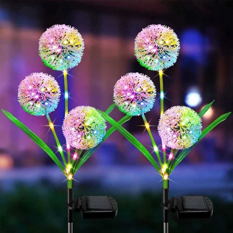 Solar LED Dandelion Lights Outdoor Waterproof LED Lamps dandelions solar garden light Backyard Lawn Landscape Decoration XJ250606