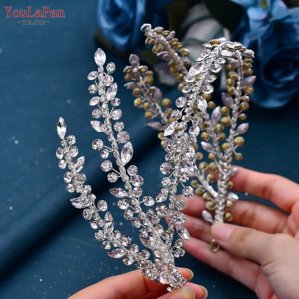 YouLaPan HP496 Rhinestone Bridal Headband Bohemian Bridal Hair Accessories Woman Headpiece Wedding Hair Accessories Bride Tiara 250529