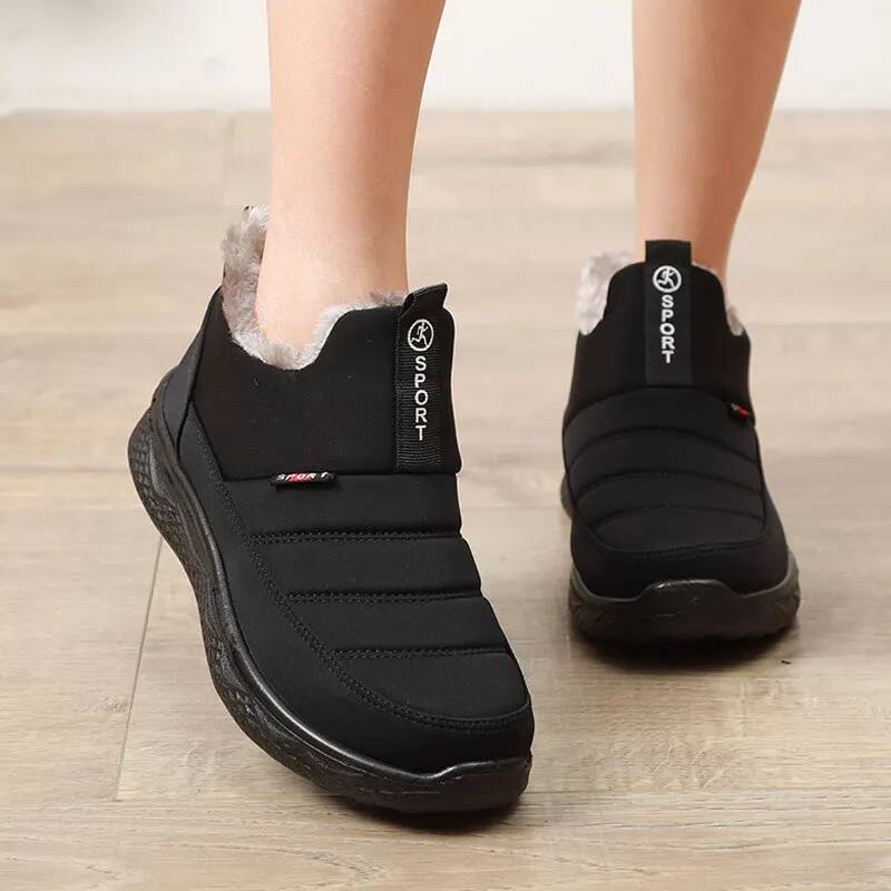 Ddmyoutdoor Snow Punk Slip On Platform Ladies Fur Waterproof Ankle Boots Casual Winter Shoes Women Botas Mujer Outdoor Shoes