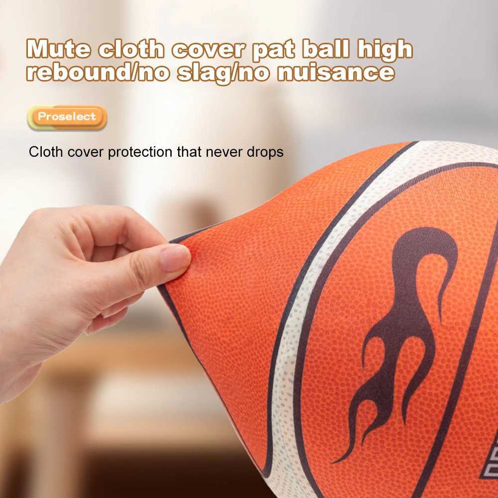 18/21/24cm Silent Basketball High-Resilience Bouncing Mute Ball Size 3/5/7 Quiet Basketball for Various Indoor Activities XJ250606