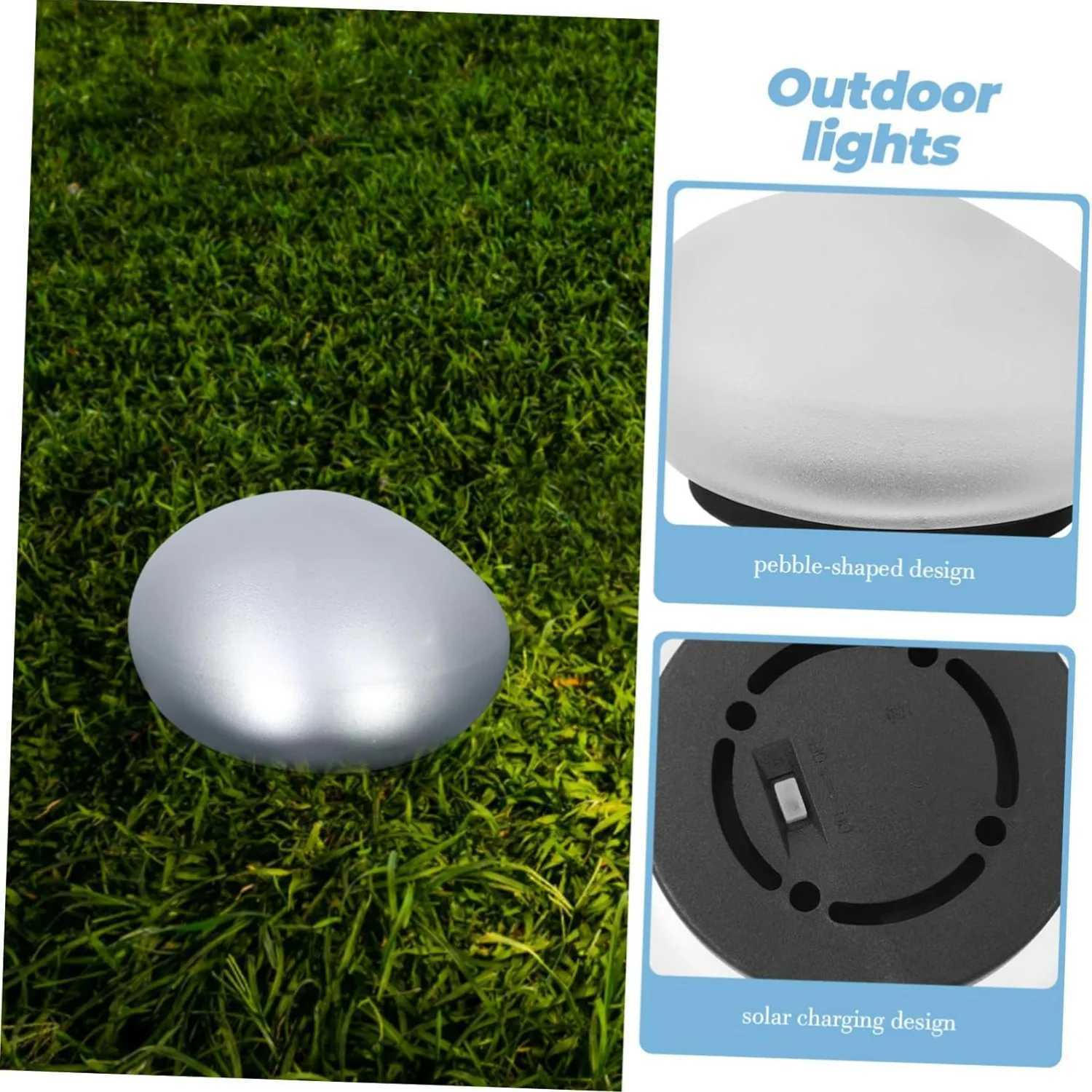 Solar Powered Pebble Stone Lamp Outdoor Park Garden Atmosphere Decoration Landscape Lamp Outdoor Villa Courtyard Lamp XJ250606