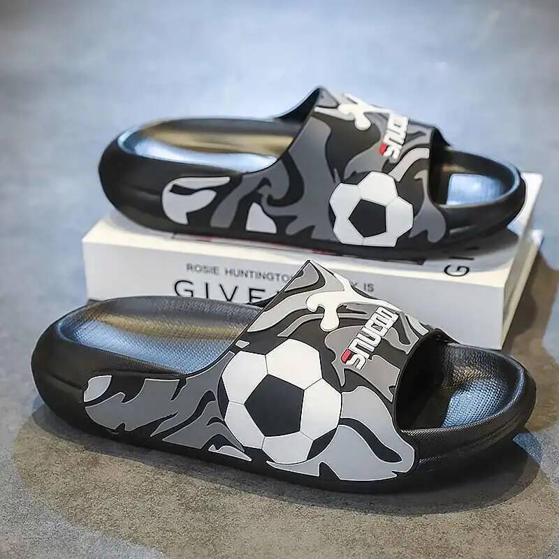 Ddmyoutdoor New Fashion Men S Slippers Brand Summer Sole Non Slip EVA Beach Shoes Football Male Slides Soft Thick Soled Slidee Slipper outdoor shoes