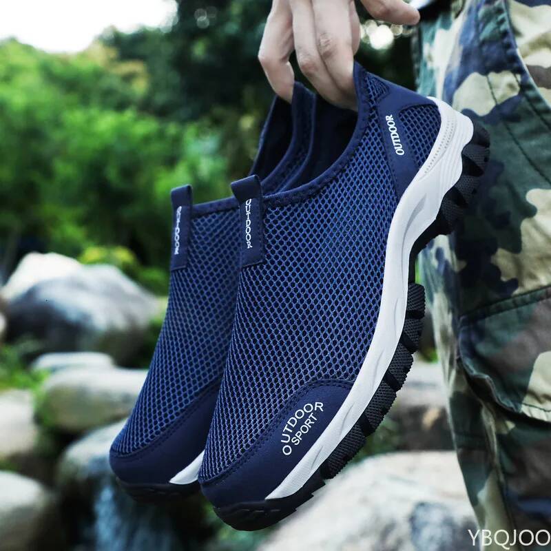 Ddmyoutdoor New Men Summer Comfortable Casual Shoes Slip On Breathable Air Mesh Flats Trainers Sneakers Water Loafers Size Zapatos Outdoor Shoes