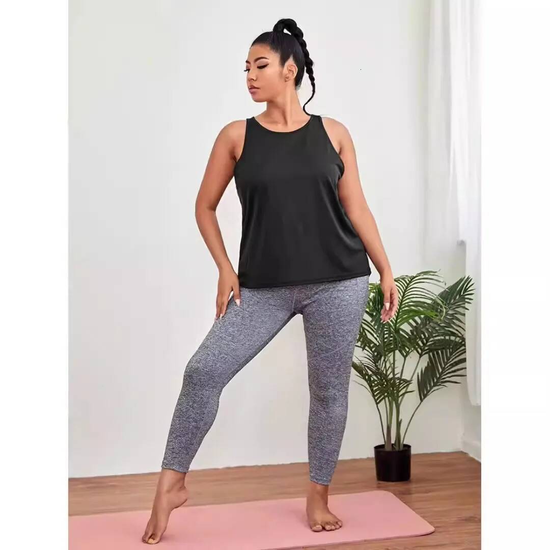 Sexy Sport T-Shirt Women Gym Tank Loose Sportswear Breathable Workout Sleeveless Fiess Yoga T Shirt Top Plus Zize 4XL